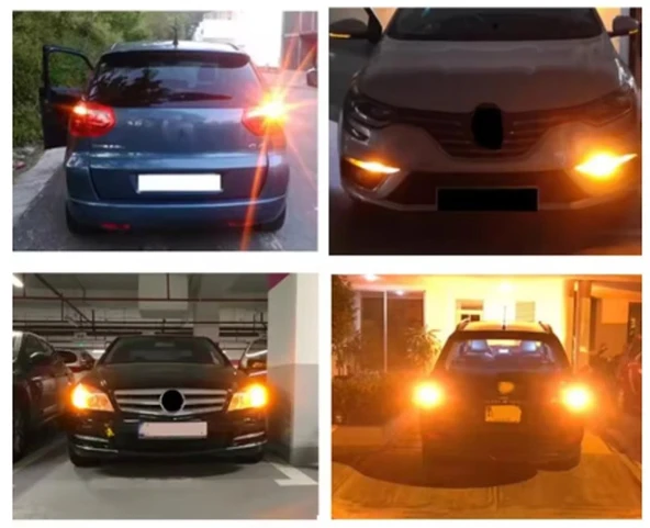 2 Adet 144 Led Turuncu Renk 93 Tip Tek Duy Stop Ampulü - Resim 3