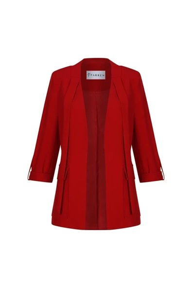 Kadın Apalet Detaylı Blazer Ceket FRN70703 - 3