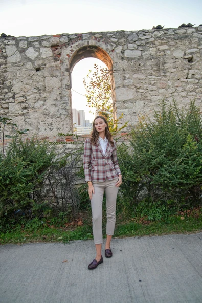 Kadın Dar Paça Kumaş Pantolon FRN61070 - 2