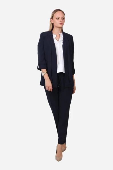 Kadın Apalet Detaylı Blazer Ceket FRN70703 - 6