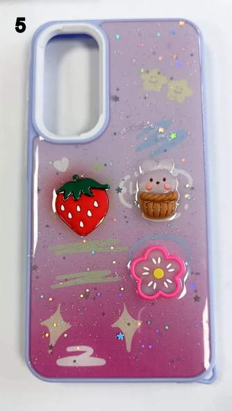 Samsung Galaxy A35 Uyumlu Kabartmalı Süslü Kamera Korumalı Lüks Kılıf - Resim 5