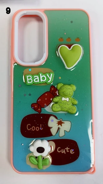 Samsung Galaxy A35 Uyumlu Kabartmalı Süslü Kamera Korumalı Lüks Kılıf - Resim 9