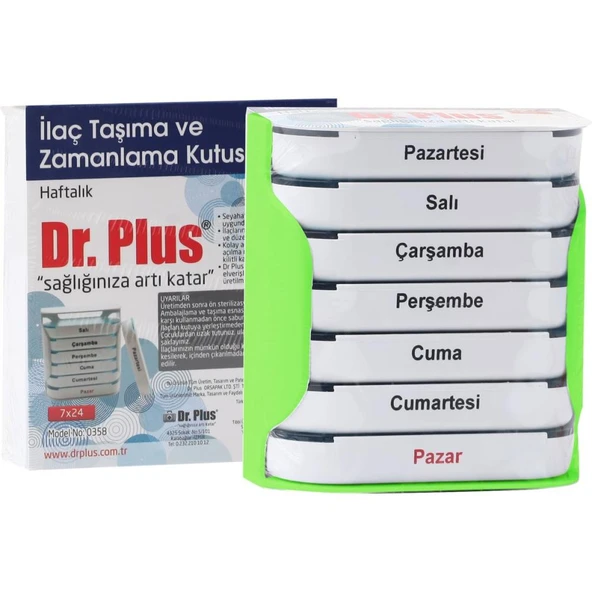 Dr. Plus Haftalık Ilaç Hap Saklama ve Zamanlama Kutusu RENK:KARIŞIK - 7