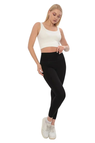 Premium Göğüs Toparlayıcı Sarkma Önleyen Spor Günlük Kalın Askılı Pedli Fitilli Crop Büstiyer - 6