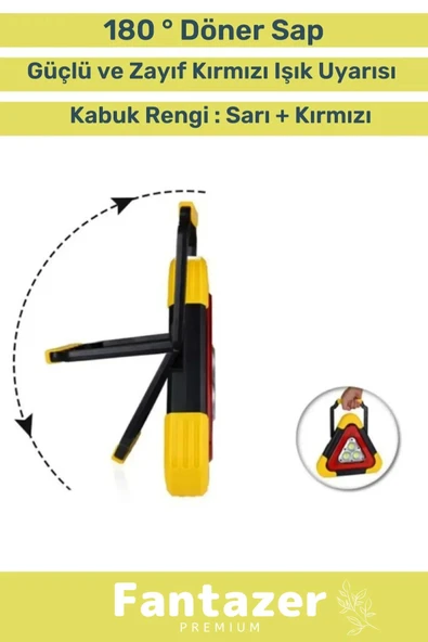 Premium Su Geçirmez 3 Ledli Solar Üçgen Reflektör Güneş Enerjili Refluj Lambası - 2