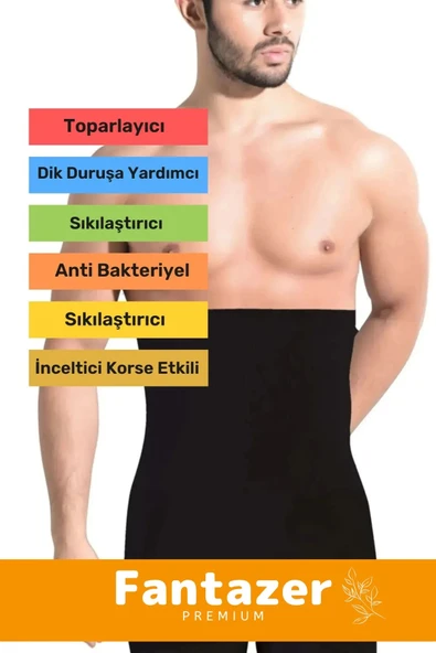 Özel Üretim Göbek Düzleştirici Toparlayıcı Sıkılaştırıcı Bel Inceltici Erkek Duble Boxer Korse - 2