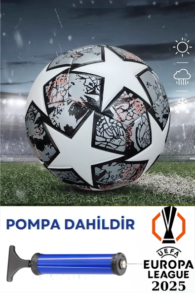 UEFA Şampiyonlar Ligi Futbol Topu 430 Gram Kaliteli Maç ve Antreman Pompa Hediyeli