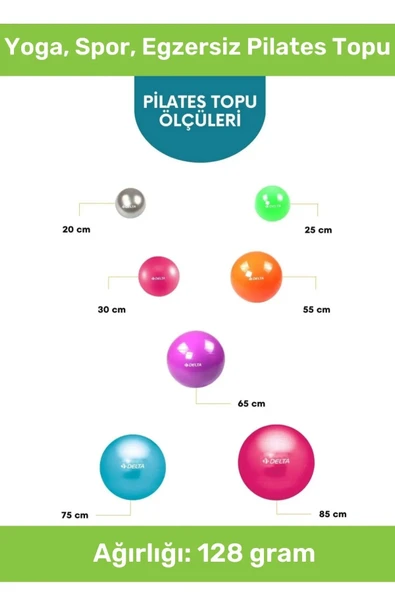 Deluxe Serisi Dayanıklı Yüksek Kalite Mini Gymball 20 cm Yeşil Pilates Topu Şişirme Pompa - 2