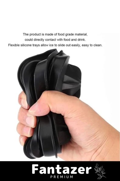 Özel Üretim 4 Gözlü Kırılmaz Esnek Silikon Kokteyl İçecek Elmas Şekilli Buz Yapma Kalıbı - 4