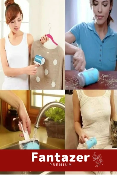 Yeni Nesil Dayanıklı Evcil Hayvan Kedi Köpek Bot Yıkanabilir Pratik Tüy Toz Toplama Rulosu Aparatı - 3