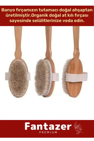 Özel Üretim Organik %100 Doğal At Kılı Masaj Banyo Selülit Fırçası - 2