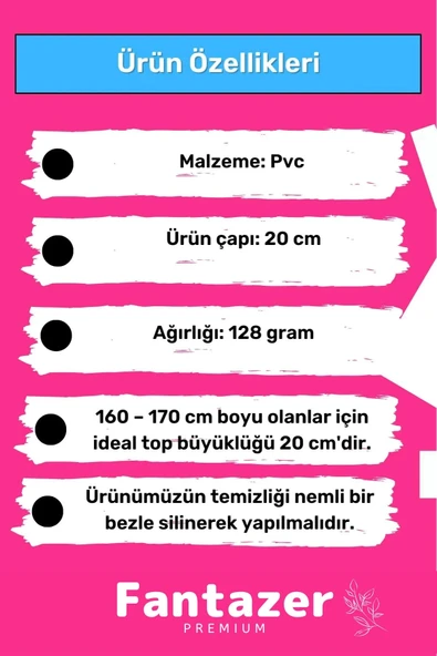 Deluxe Serisi Dayanıklı Yüksek Kalite Mini Gymball 20cm Pembe Pilates Topu Şişirme Pompa - 3