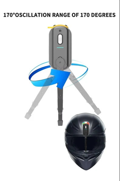 Motosiklet Kask Vizör Silici Üniversal Su Geçirmez Kask Ön Cam Silecek Şarj Edilebilr 800 Mah