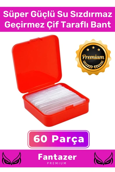Premium Süper Güçlü Yapışkan Kolay Çıkarılabilir Çok Amaçlı 60 Parça Çift Taraflı Şeffaf Bant