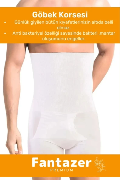 Özel Üretim Göbek Düzleştirici Toparlayıcı Sıkılaştırıcı Bel Inceltici Erkek Duble Boxer Korse - Resim 3