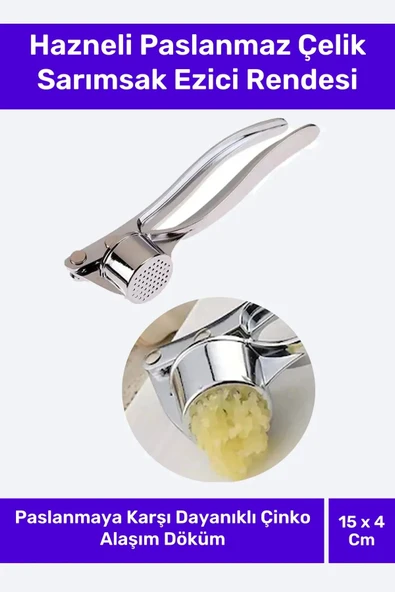 Özel Üretim Suya Dayanıklı Paslanmaz Kompakt Çelik Sarımsak Ezme Aleti Rendesi