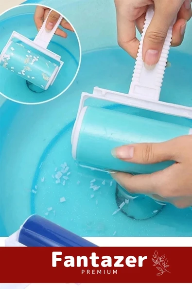 Yeni Nesil Dayanıklı Evcil Hayvan Kedi Köpek Bot Yıkanabilir Pratik Tüy Toz Toplama Rulosu Aparatı - 2