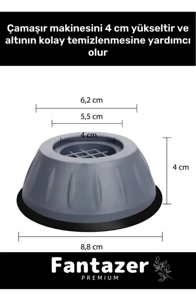 Yeni Sezon Gürültü Engelleyici Titreşim Önleyici Kauçuk Çamaşır Bulaşık Makinesi 8 Adet Ayak Pedi - 2