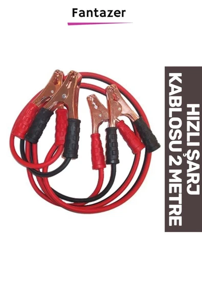 Özel Çantalı %100 Bakır Kalın Kablo 1200 Amper Güçlü Oto Akü Takviye Hızlı Şarj Kablosu 2 Metre - 3