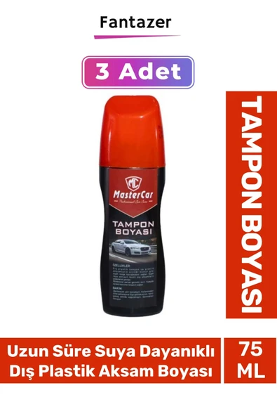 Deluxe Uzun Süre Suya Dayanıklı Eskimiş Kauçuk Yüzey Dış Plastik Aksam Siyah Tampon Boyası 3 Adet