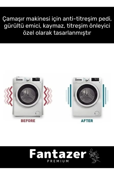 Yeni Sezon Gürültü Engelleyici Titreşim Önleyici Kauçuk Çamaşır Bulaşık Makinesi 8 Adet Ayak Pedi - 3