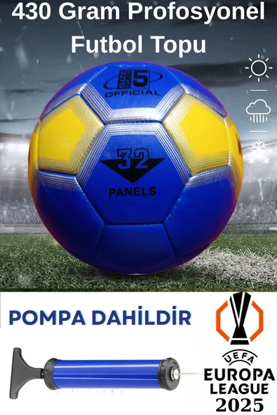 FB UEFA Şampiyonlar Ligi Futbol Topu 430 Gram Kaliteli Maç ve Antreman Pompa Hediyeli - 2