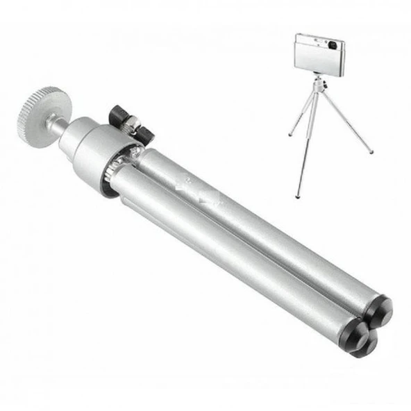 Metalik Renk Tripod 3 Yönlü Profesyonel Mini - Resim 3