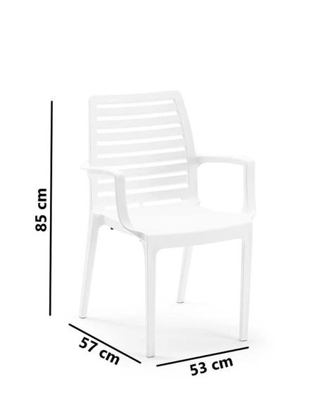 Omnipazar SY-2503 Plastik Adam Bahçe Koltuk Sandalye 4'lü Set - 2