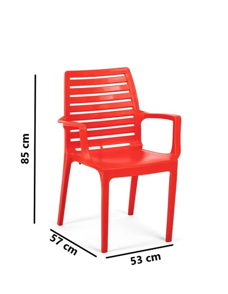Omnipazar SY-2503 Plastik Adam Bahçe Koltuk Sandalye 4'lü Set - 4