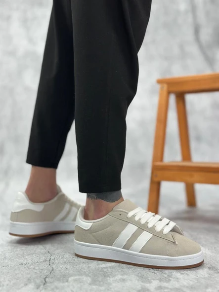 BA0235 BOA İki Çizgili Taş Gri Erkek Günlük Ayakkabı - Resim 2