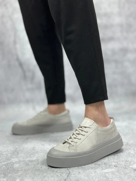 BA500 BOA Özel Termo Taban Gri Casual Erkek Ayakkabı - Resim 3