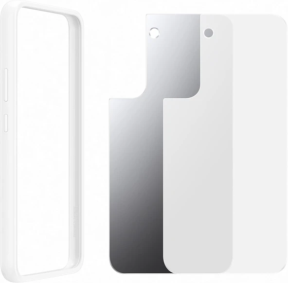 Samsung Galaxy S22+ Plus Çerçeveli Kılıf Frame Cover, Beyaz EF-MS906C - 5