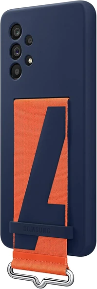 Samsung Galaxy A53 5G Kordonlu Kayışlı Silikon Kılıf Strap Cover, Lacivet - 12
