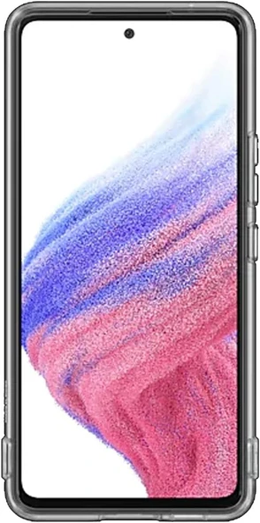 Samsung Galaxy A53 5G Soft Cover Yumuşak Şeffaf Kılıf, Siyah EF-QA536T - Resim 4