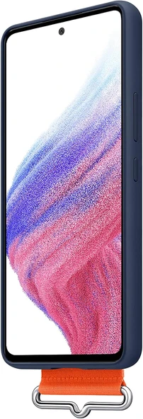 Samsung Galaxy A53 5G Kordonlu Kayışlı Silikon Kılıf Strap Cover, Lacivet - 11