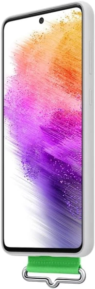 Samsung Galaxy A73 5G Kordonlu Kayışlı Silikon Kılıf Strap Cover - Resim 5