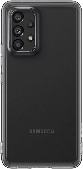Samsung Galaxy A53 5G Soft Cover Yumuşak Şeffaf Kılıf, Siyah EF-QA536T