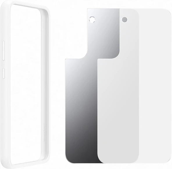 Samsung Galaxy S22+ Plus Çerçeveli Kılıf Frame Cover, Beyaz EF-MS906C - 6
