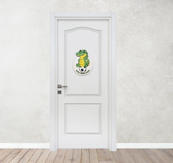 Taraftar Bursaspor BS Timsah Yeşil Beyaz Çocuk Bebek Yeni Doğan Kapı Duvar Dolap Süsü Hediye - 4