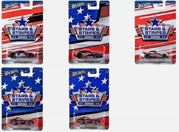 Hot Wheels Stars & Stripes Serites 5'li Set GRT01