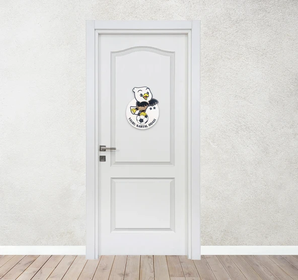 Taraftar BJK Kara Kartal Siyah Beyaz Çocuk Bebek Yeni Doğan Kapı Duvar Dolap Süsü Hediye - 4