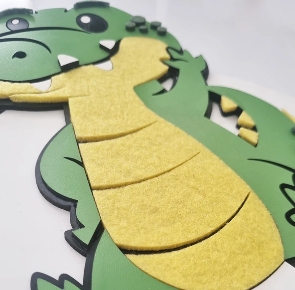 Taraftar Bursaspor BS Timsah Yeşil Beyaz Çocuk Bebek Yeni Doğan Kapı Duvar Dolap Süsü Hediye - 3