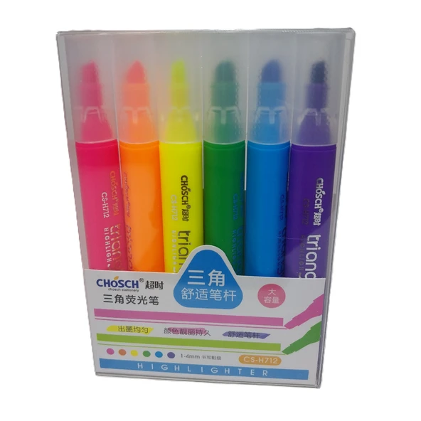 Bafix Fosforlu Kalem Kalem Tipi Chosch 6 Renk Blister CS-H712 - 2