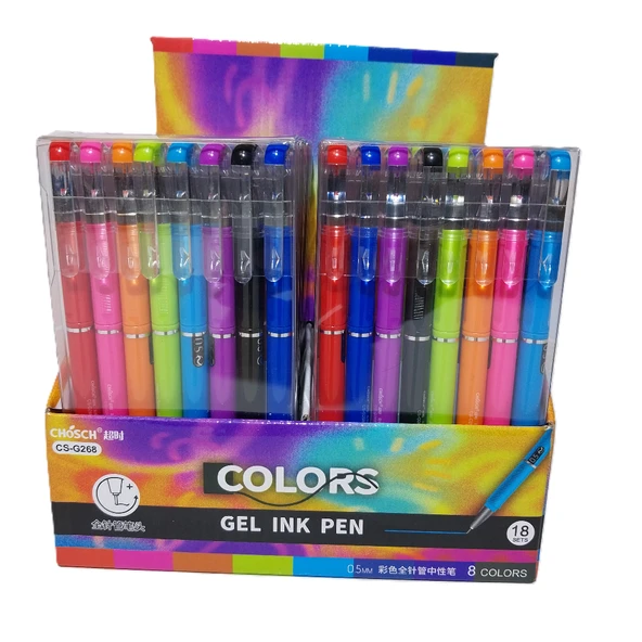 Bafix Jel Kalem Chosch 8 Renk Blister CS-G268 - Resim 2