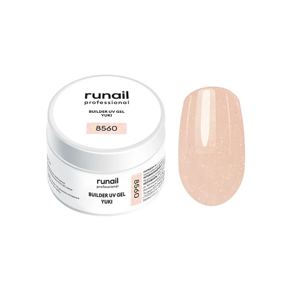 Runail Professional Protez Tırnak Jeli UV Builder Gel Yuki Açık Toz Pembe 15Gr. 8560