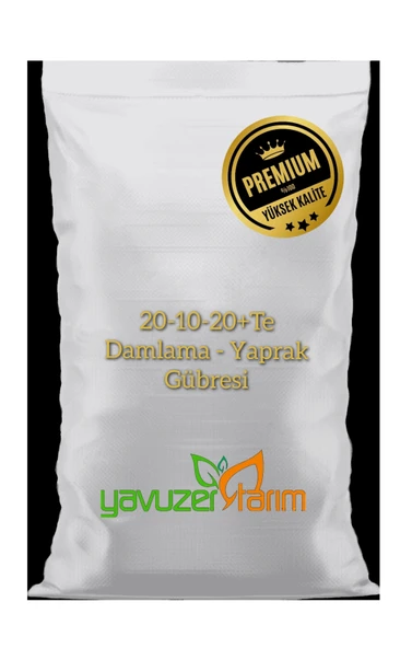 Damlama, Yaprak Gübresi 20 10 20 + Te NPK Gübre 5 Kg