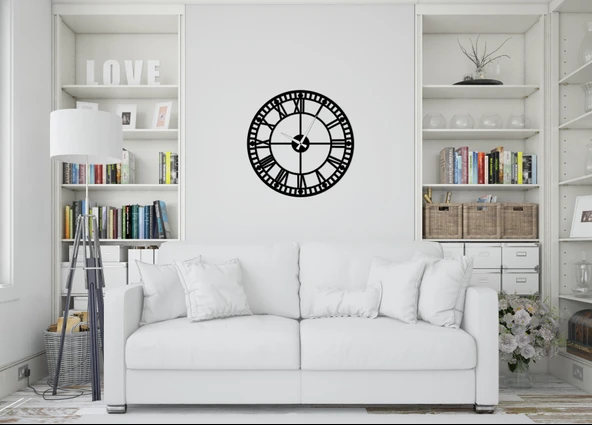 Eysa Elegance Dekoratif Metal Duvar Saat 50x50CM - 9