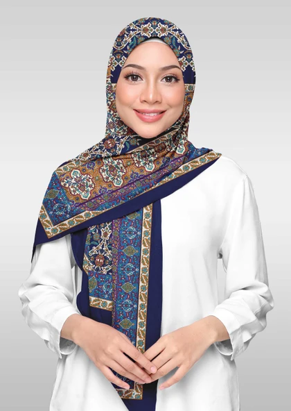 Likralı Vual Etnik Desenli Şal - 04970 - 2