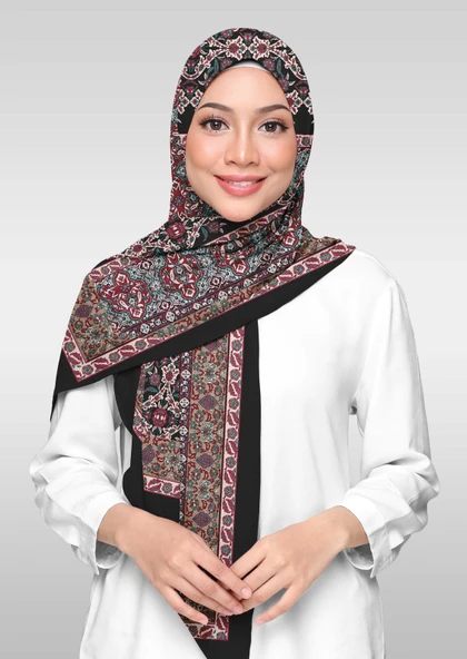 Likralı Vual Etnik Desenli Şal - 04970 - 5