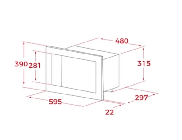 TEKA ML 820 BIS SİYAH 20 LİTRE ANKASTRE MİKRODALGA FIRIN - 5